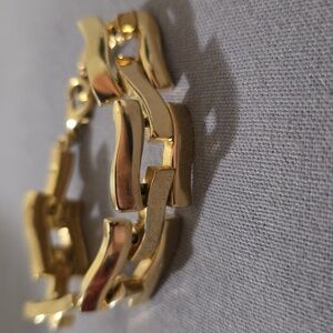 Anne Klein Vintage High Polish Gold Tone Bracelet